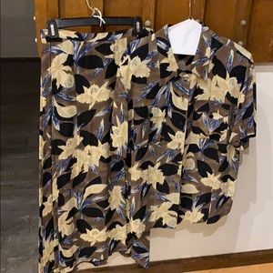 Matching skirt and blouse